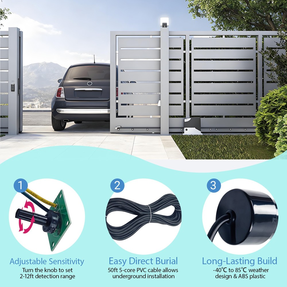 Vehicle Exit Sensor For Ghost Controls Automatic Driveway Gate Opening Systems