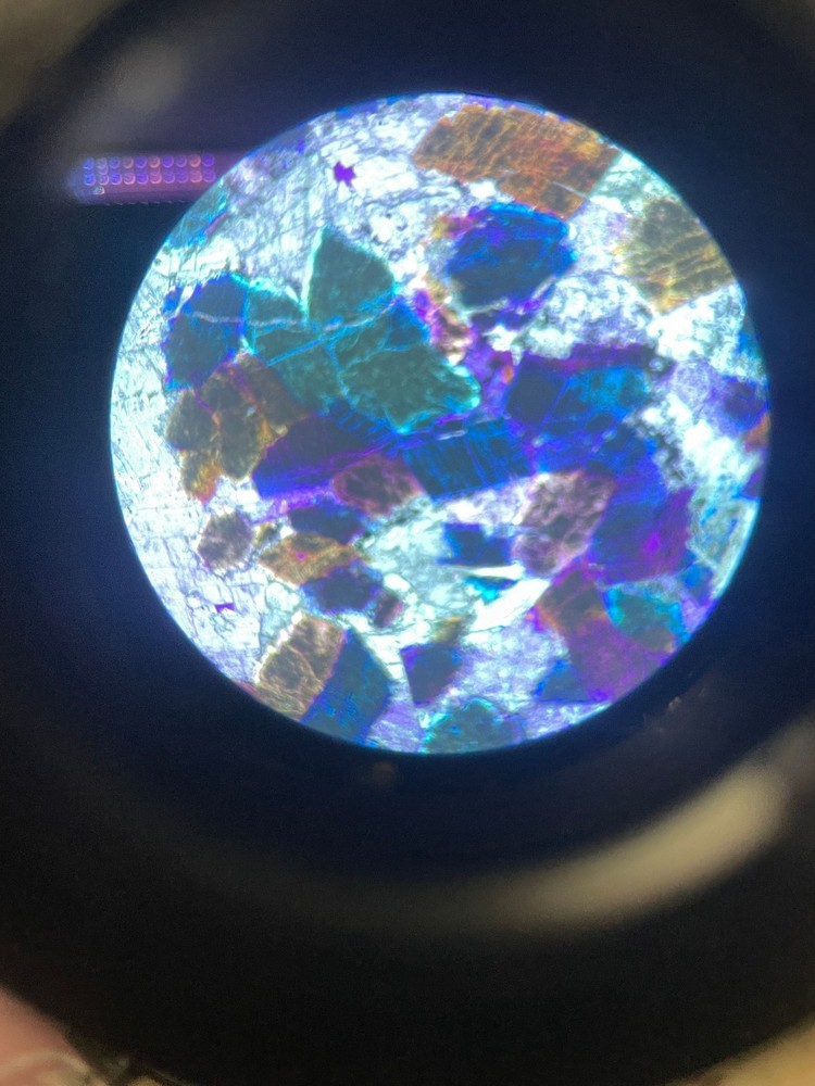 Polarized microscope mineral rock slicing Eight slides flake