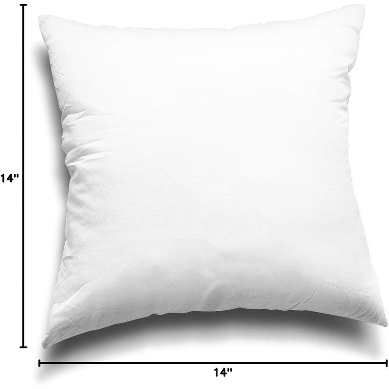 Microfiber Polyester Throw Pillow Insert 26x26 Machine Washable Fluffy 4 Count