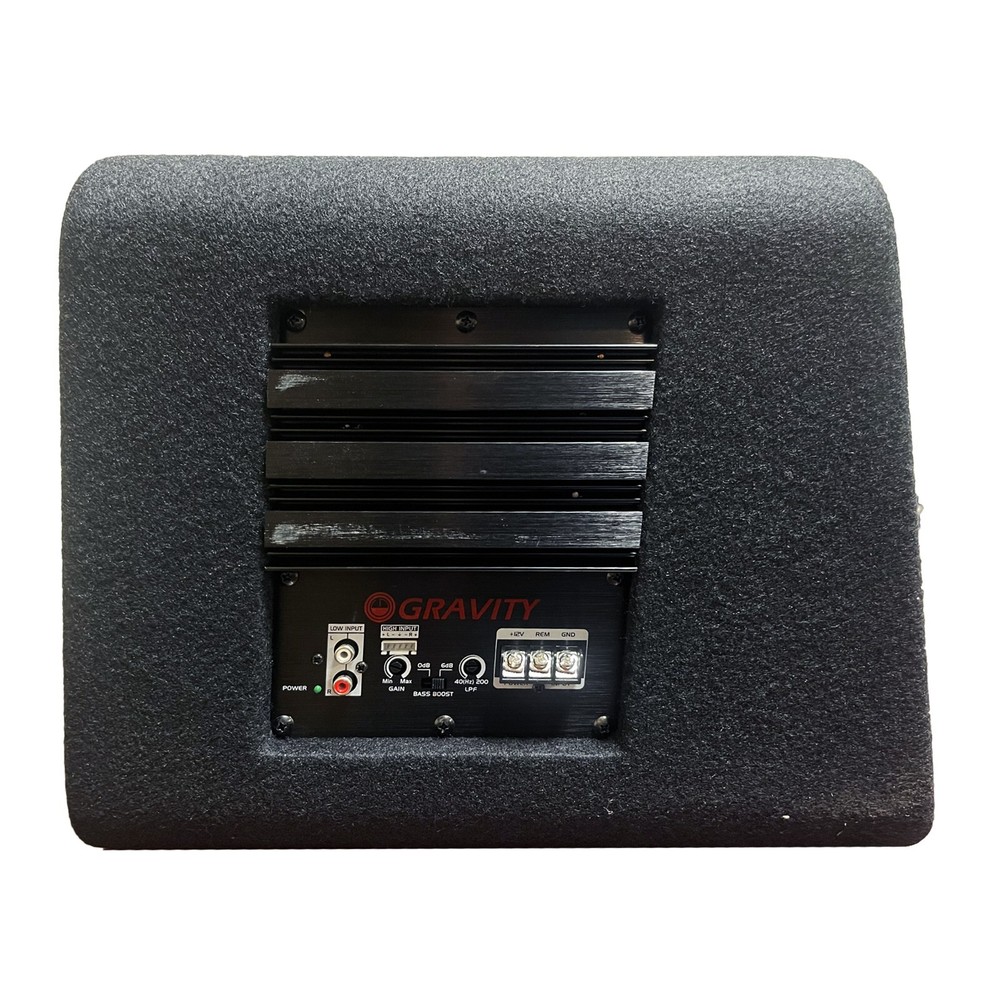 Gravity G8BD2 Dual 8" 1200W Active Powered Car Sub Enclosure Ported Subwoofer