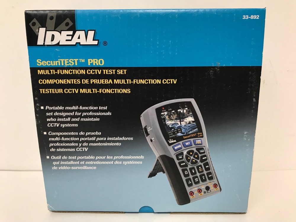 IDEAL NETWORKS 33-892 SECURITEST PRO MULTI-FUNCTION CCTV TEST SET NEW