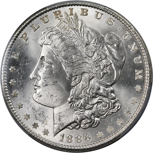 1886 P Morgan Silver Dollar PCGS MS-64