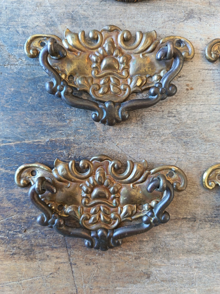 Antique Brass Drawer Handles Pulls Set