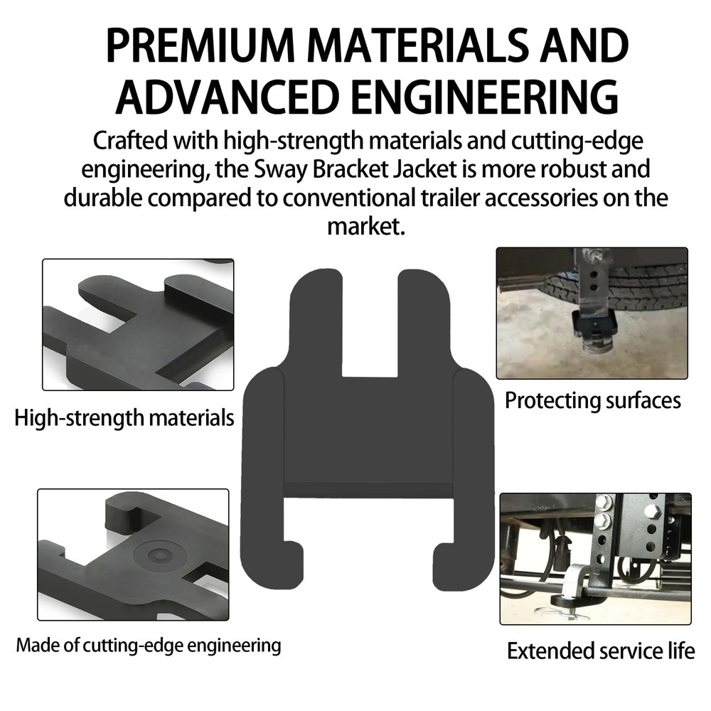 Aussio (2-Pack, Black) Sway Bracket Jacket Weight Distribution Hitch Black