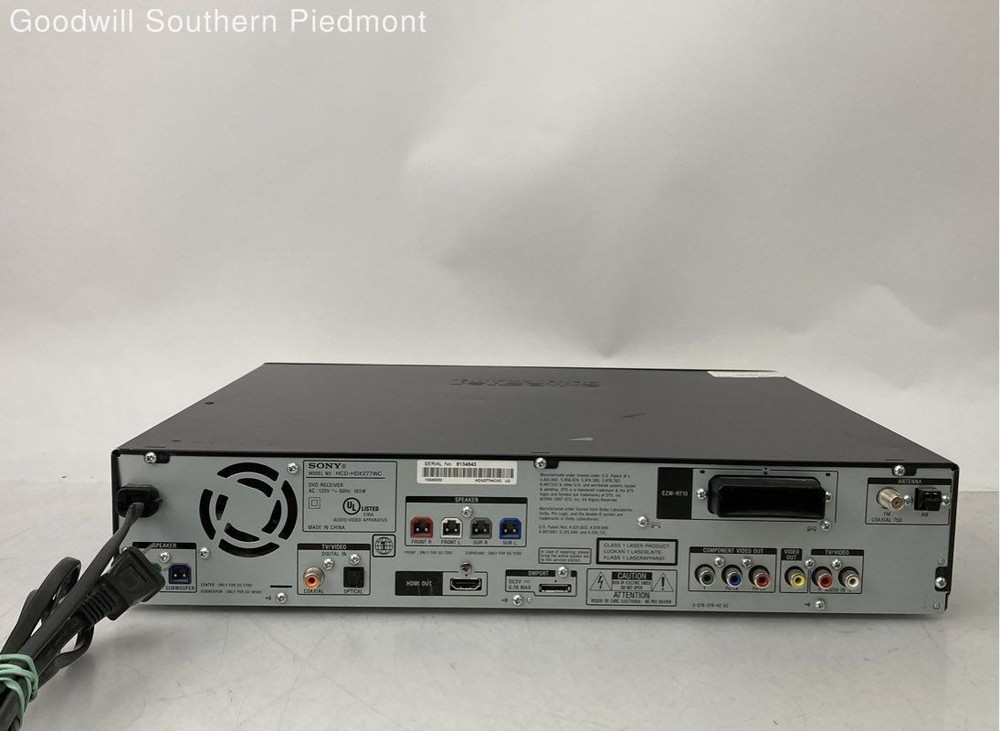 Sony HCD-HDX277WC DVD Receiver - Tested