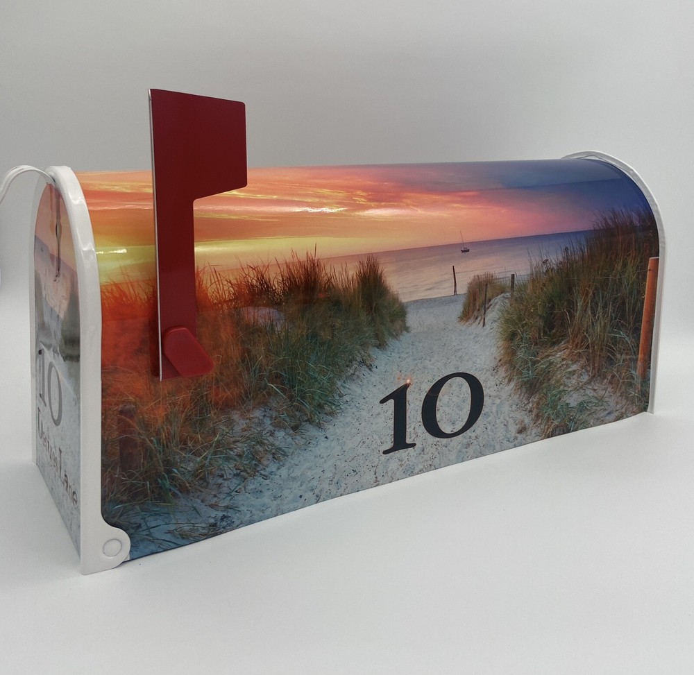 Beach Decor Custom Mailbox - Personalized gift for her