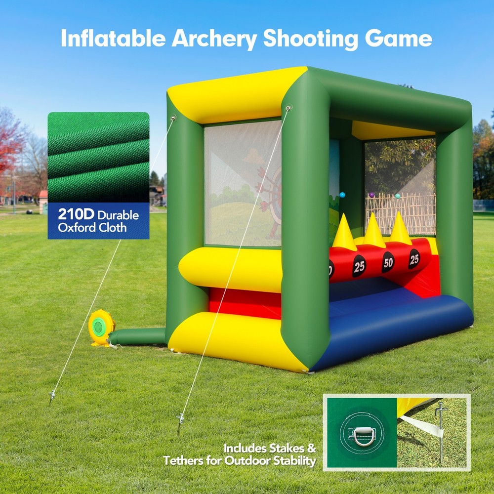 Wellcomer Inflatable Archery Target Game with Blower, Portable Carnival Setup