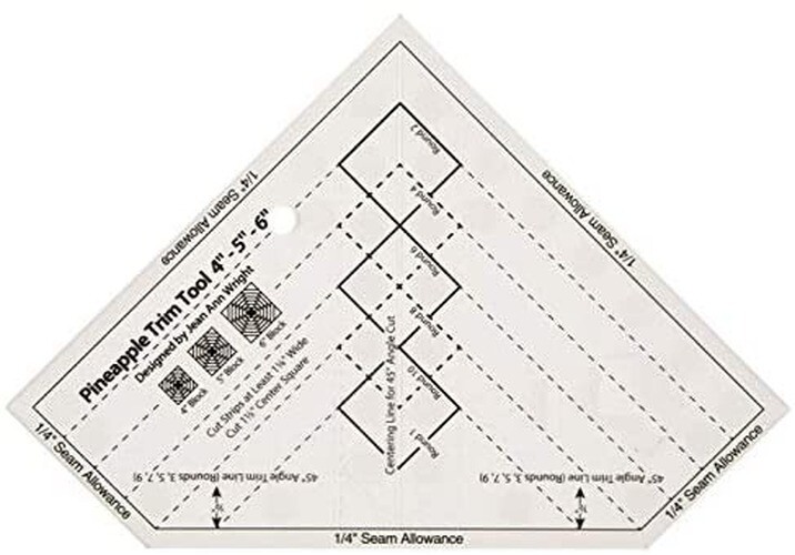 The Pineapple Ruler New Quilting Ruler Pineapple Trim Tool Creative Grids blocks