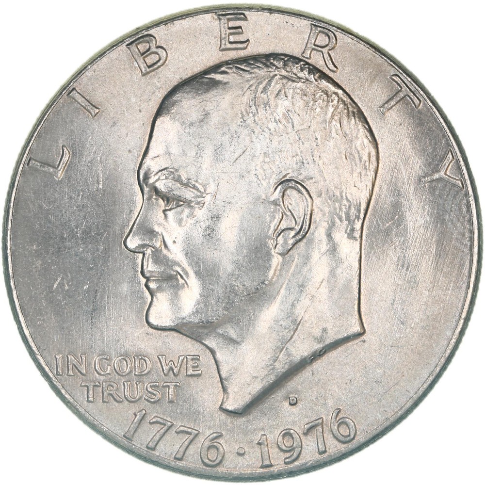 1976 D Eisenhower Bicentennial Dollar Type 2 AU Ike