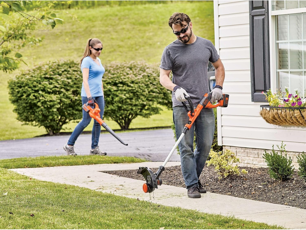 BLACK+DECKER 40V Max 13 In. String Trimmer Edger and Leaf Blower Cordless with B