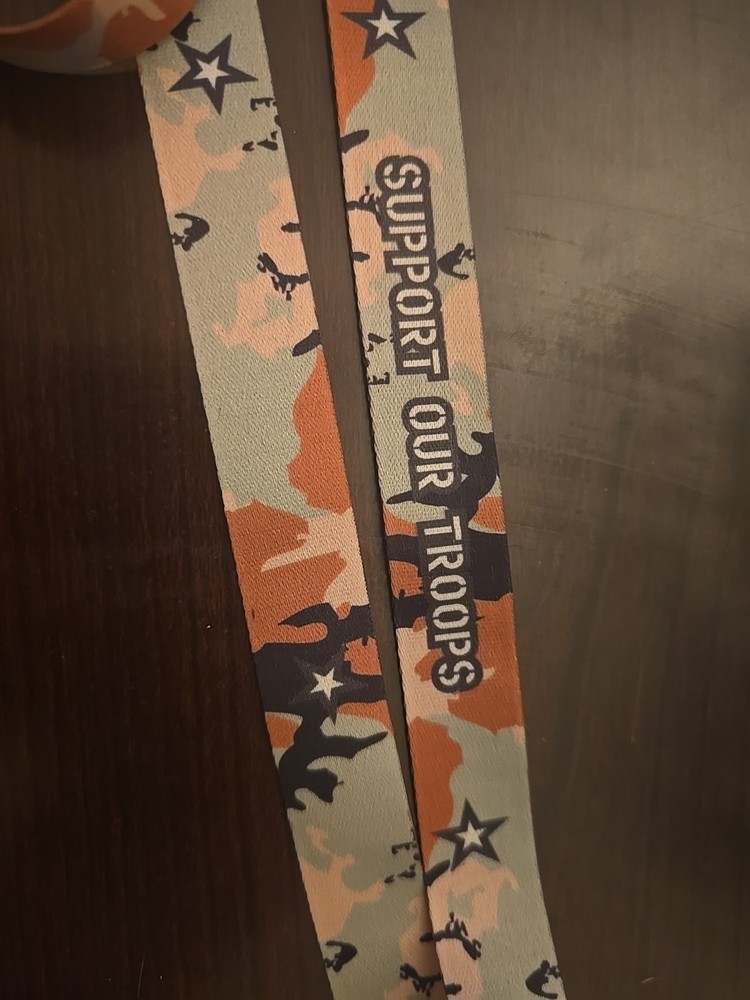 Support Our Troops Camo Lanyard