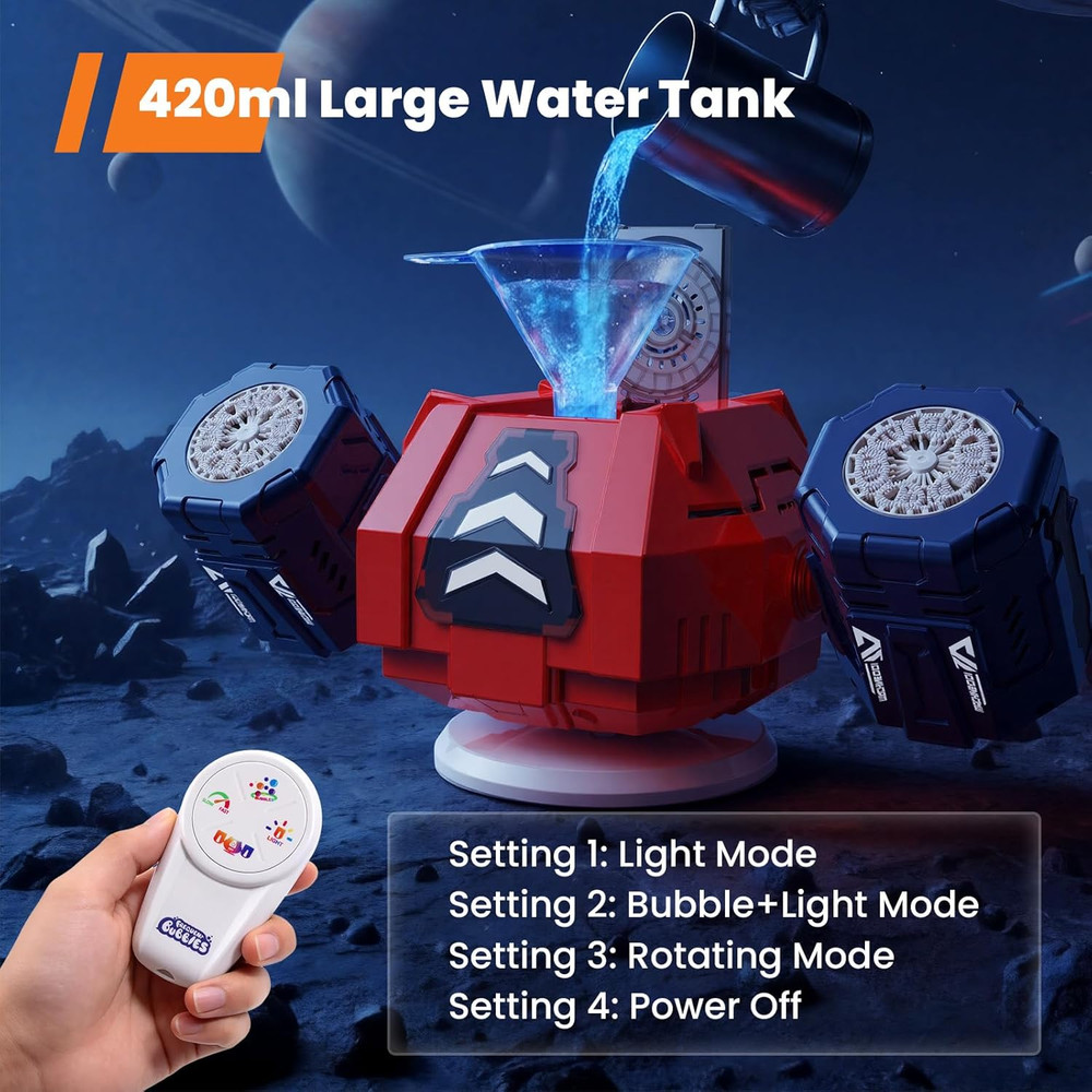 Bubble Machine, 30000+ Bubbles/Min Rechargeable Kids Bubble Machine with Remote
