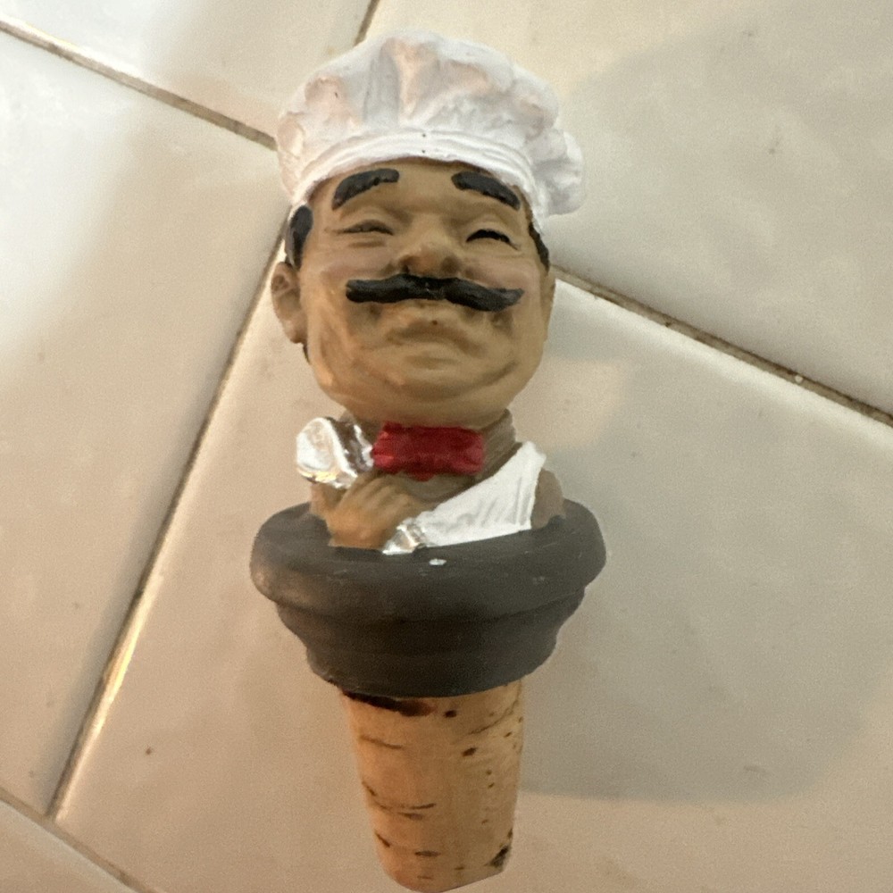 Reusable Wine Corks Cook Shaped Topper Funny Wine Stopper