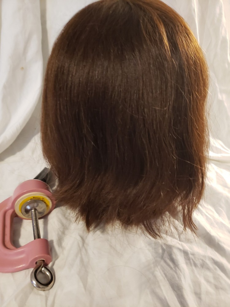 Vintage Cosmetology Mannequin Miss Ameri-Kin Medium Length Cut Brown Hair