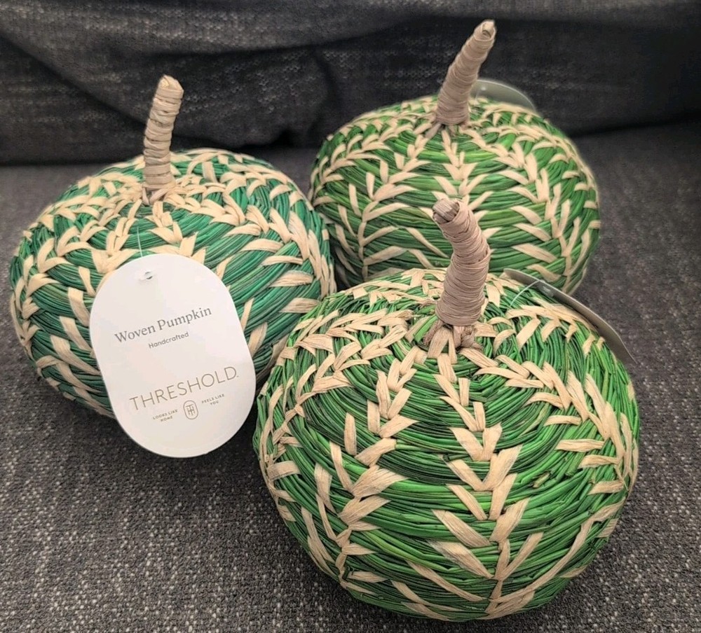 Medium Patterned Woven 3 Pumpkin Green - Threshold TARGET NWT