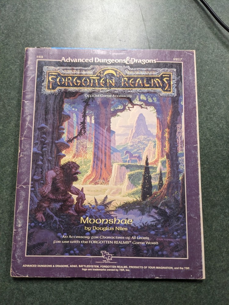 Moonshae W/ Map  9217 FR2 Forgotten Realms AD&D TSR
