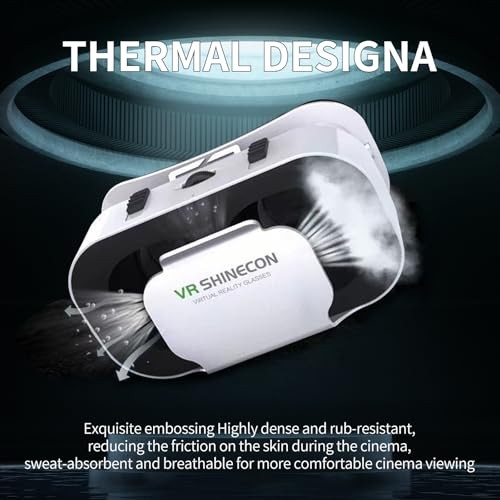 VR Headset for Cellphone, Virtual Reality 3D Glasses Headset, with Controller,