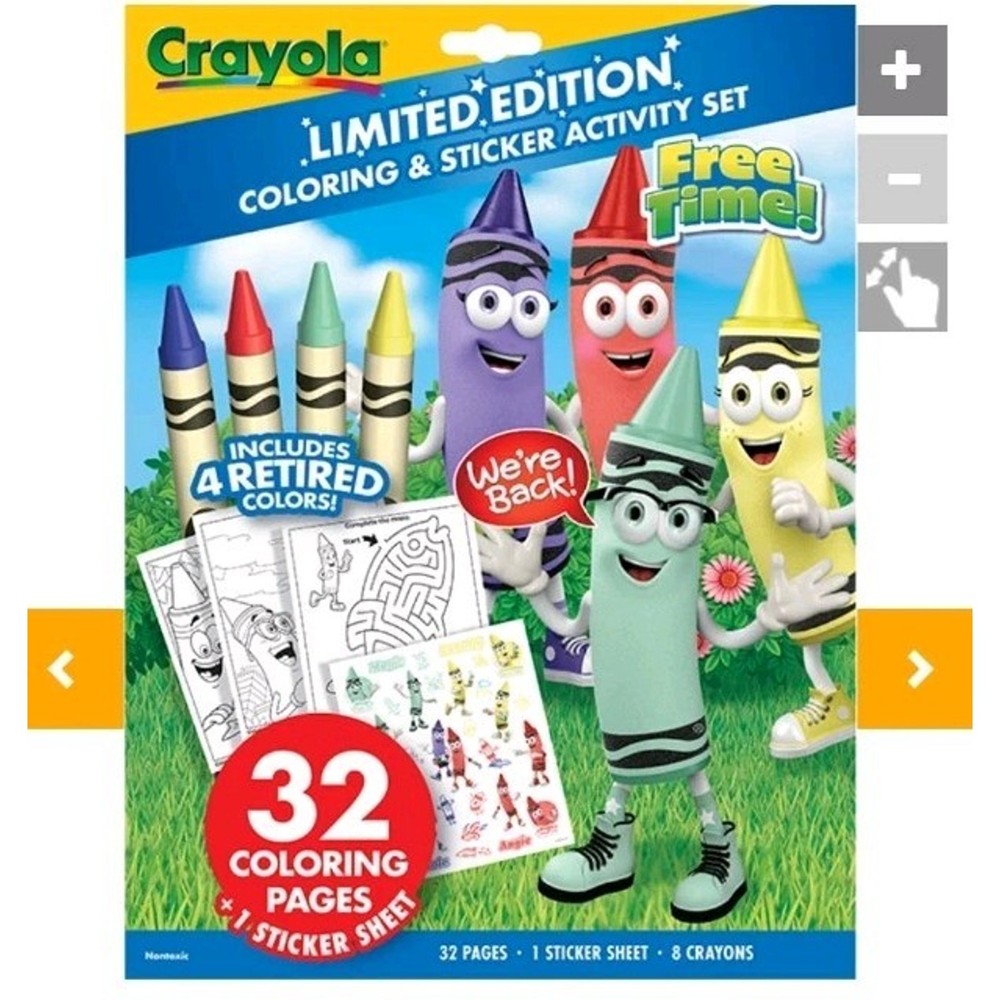 Crayola Coloring & Sticker Activity Set 1 32 Coloring Pages & 1 Sticker Page s30