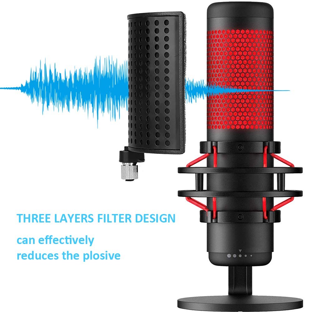 HyperX QuadCast Microphone Pop Filter - Metal for QuadCast,