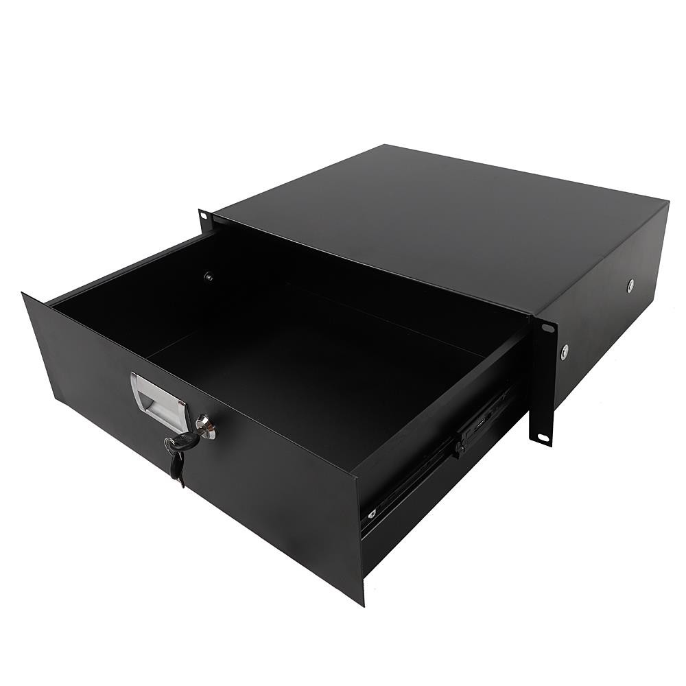 19" 3U Equipment Rack Drawer-Module Storage Patch Panel Data Cabinet With Key