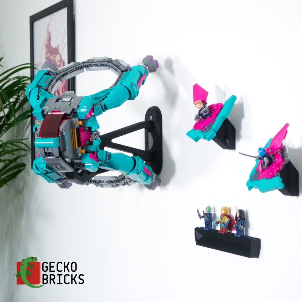 Wall mount display for Lego 76255 New Guardians Ship