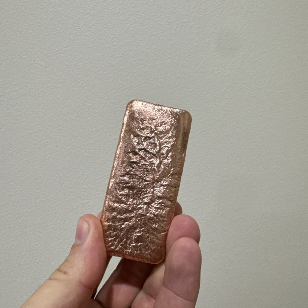 1.2 lb+ Hand Poured Copper Bar