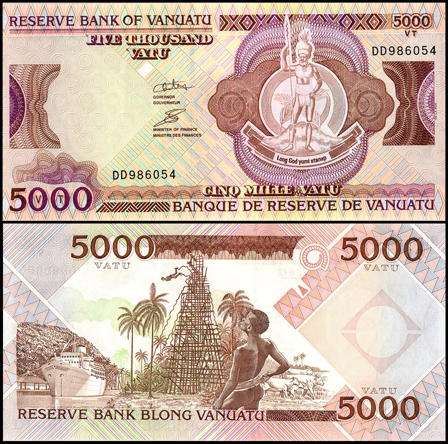 Vanuatu 5000 Vatu, 2006-2010 ND, P-15, UNC