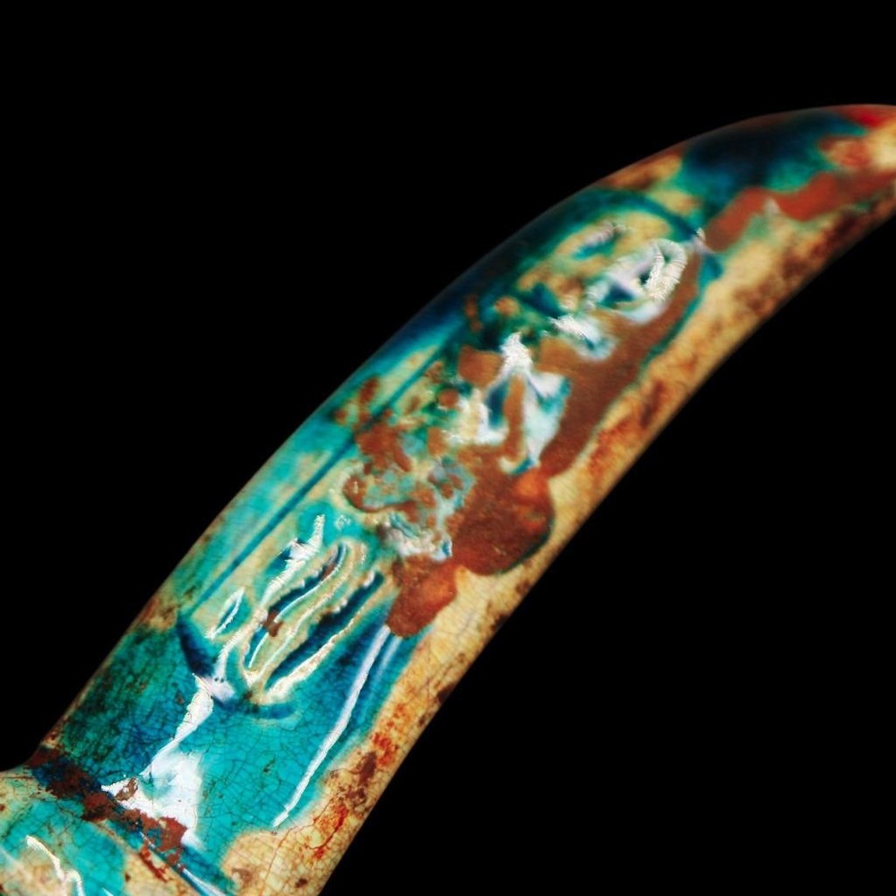 Unique Authentic Small Antique Stone/Faience Dagger Sword, Ancient Egyptian