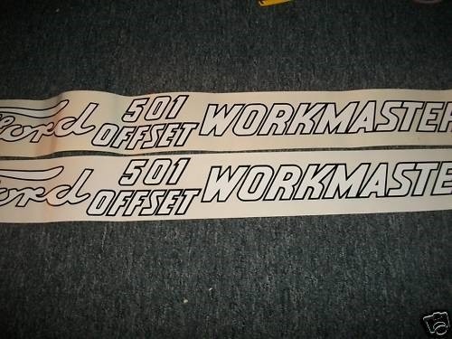 1958 - 1964 FORD TRACTOR 501 WORKMASTER OFFSET DECALS