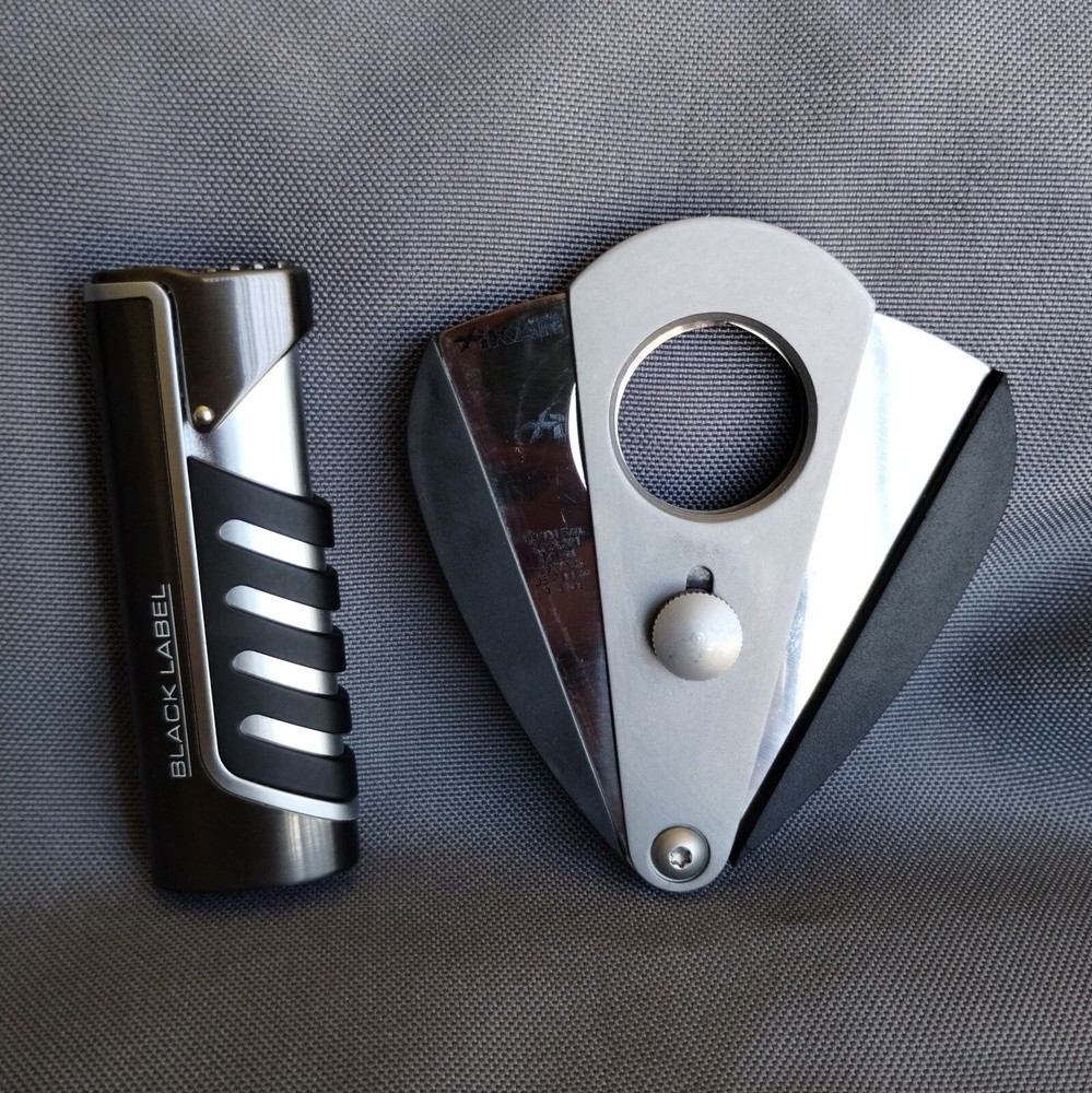 Lotus Black Label Lighter & Xikar Xi1 Tech Cigar Cutter