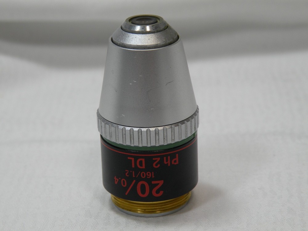 Nikon 20/0.4, 160/1.2 PH2 DL microscope objective lens