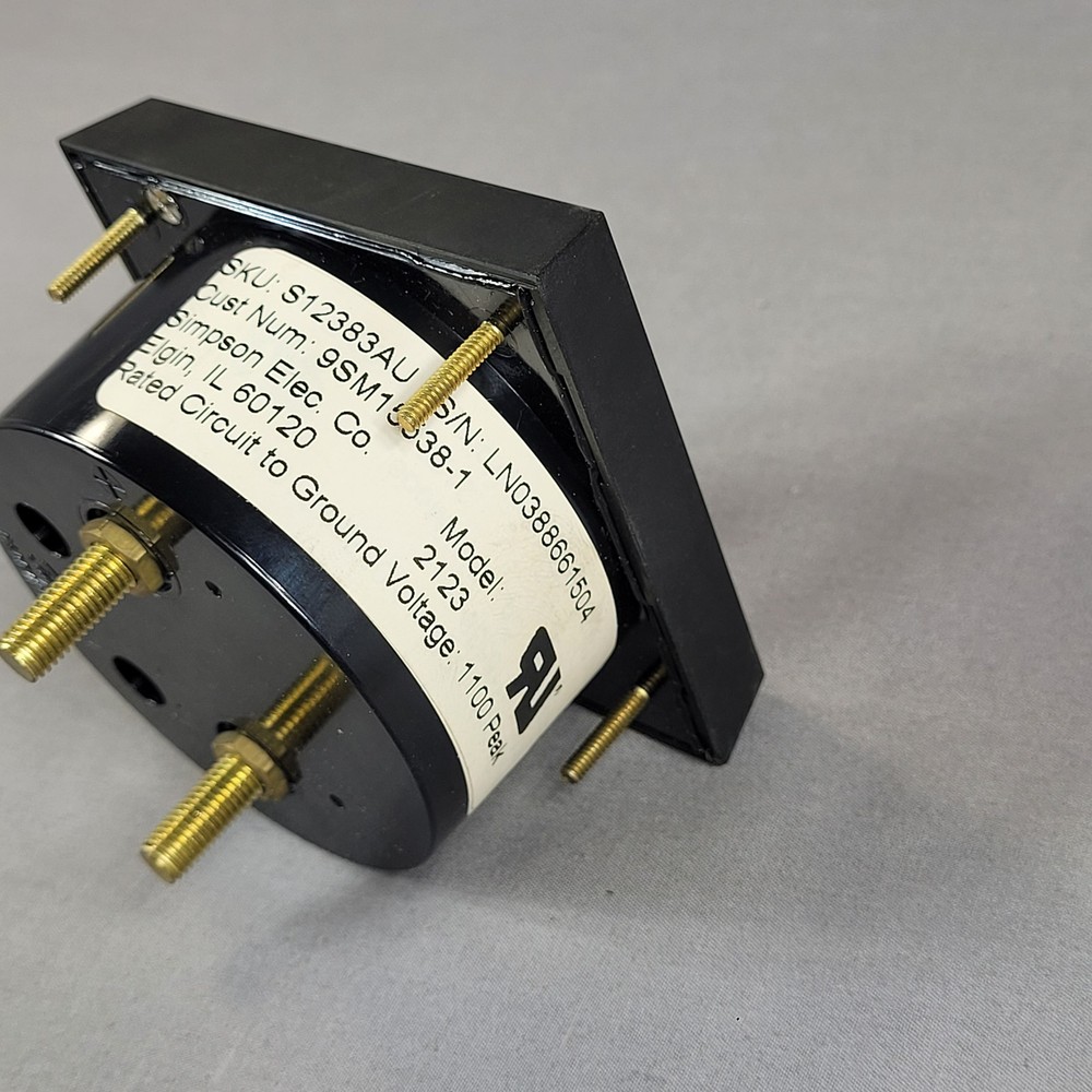 Simpson 2123 M15538-1 Analog DC Voltmeter 0-60V Panel Meter 1000 Ohm/Volt