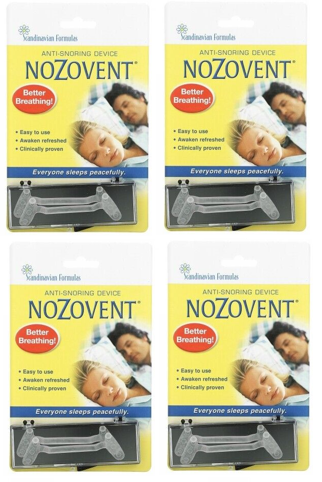 Nozovent Anti-Snoring Device 2 ct *****VALUE 4 PACK********