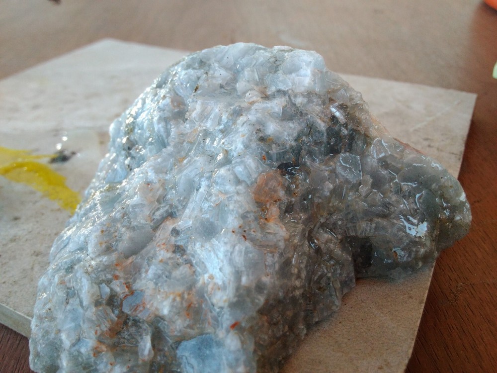 Blue Calcite Specimen Rough Collection Piece Or Slab N Cab