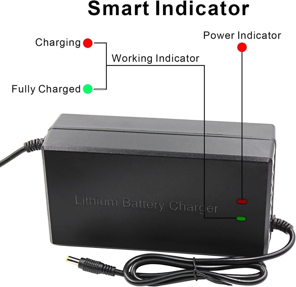 Efficient 84V 5A Li-Ion Battery Charger - Multiple Plugs & Intelligent Safety