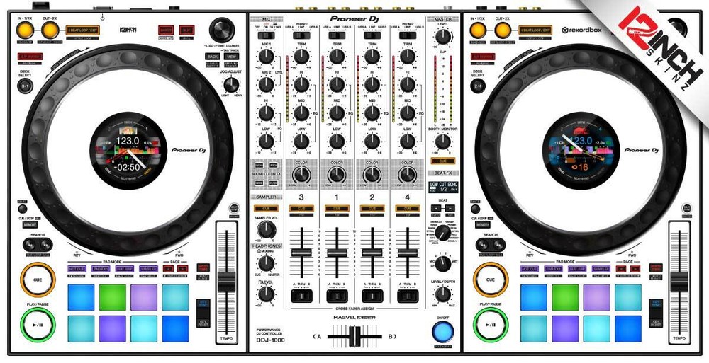 Pioneer DDJ-1000 Skin - white