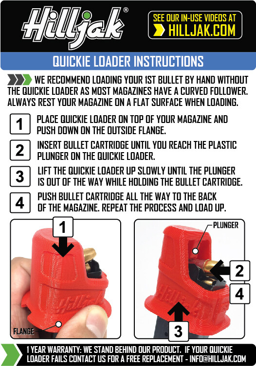 Speed loader designed for Ruger Max-9, Hilljak QL9P Black