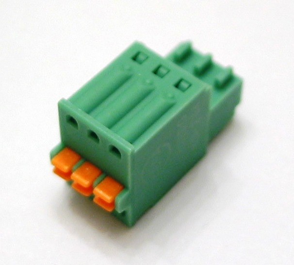 3 Pin - 2.54mm / Pluggable Connector - Spring Terminal Block - Phoenix Plug