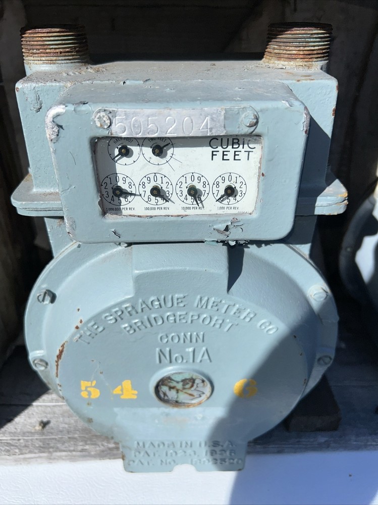 Sprague Model No A1 Vintage Working Gas Meter Used