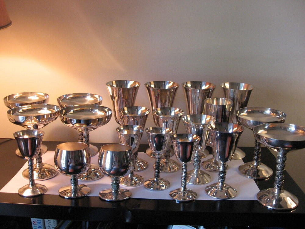 21 Assorted Silver Goblets