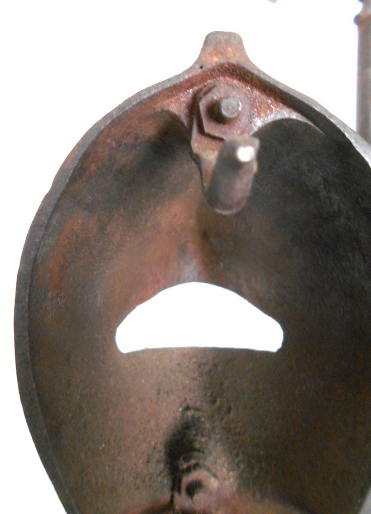 ANTIQUE 19th CENTURY CAST IRON KNIGHT FIREPLACE TOOL HOLDER