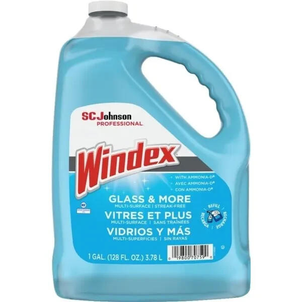 2 Pack - Windex Glass & Multi-Surface Cleaner, 128 Oz Bottle
