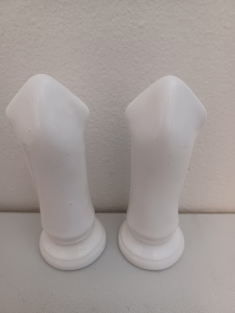 Vtg Duncan Ceramic Chess Replacement Pieces 2 BISHOP White Mid-Century