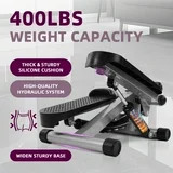 Mini Stepper with Resistance Bands 300 lb Black