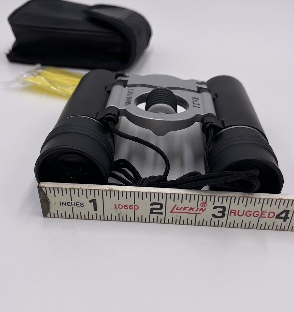 New Optics Binocular 8x21 Black Binoculars Binoculars + Case