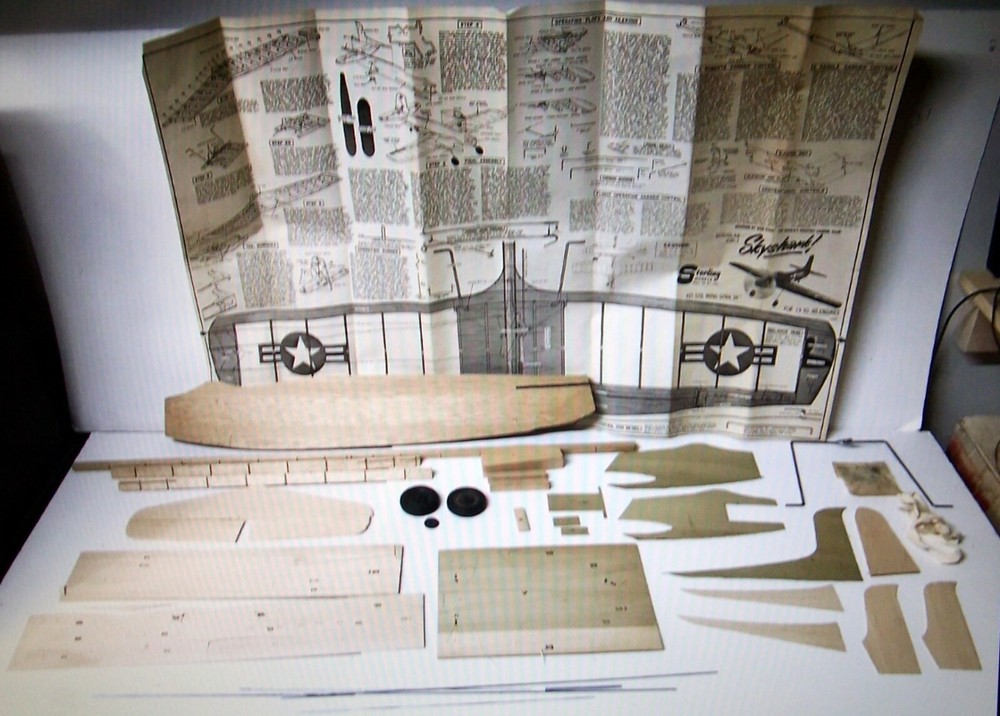 SKYSHARK PLAN & CONSTRUCTION + SCALE ARTICLES for 29" Span UC Model Airplane
