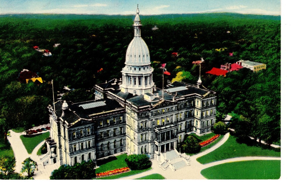THE STATE CAPITOL BUILDING, LANSING, MI - PC7101