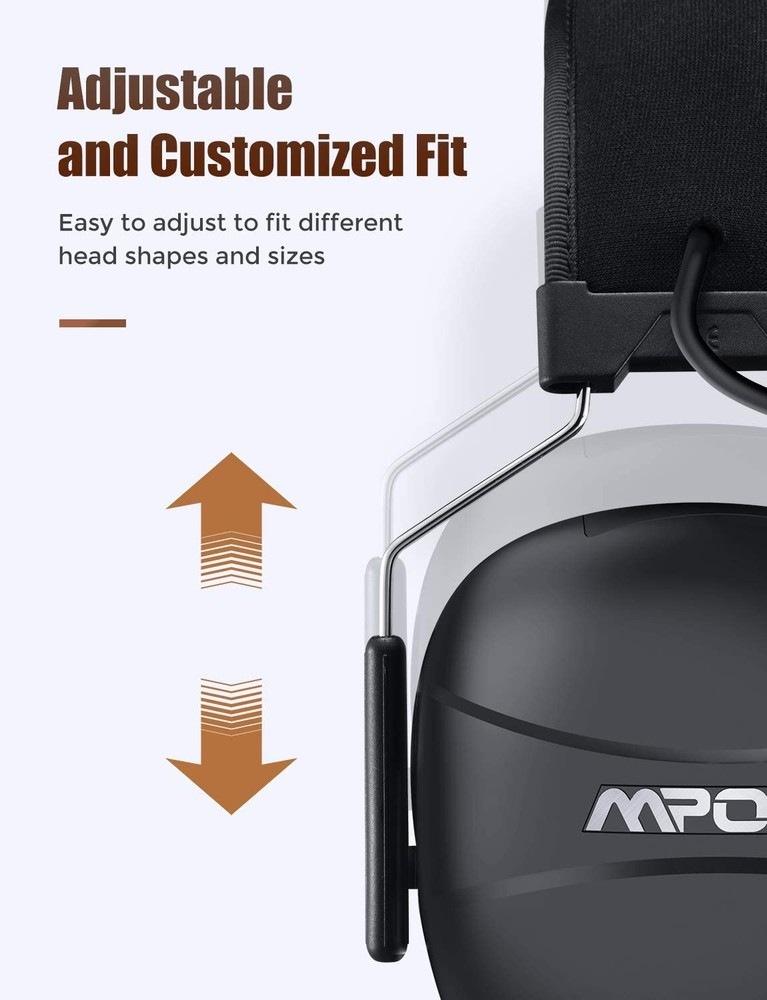 Mpow Hearing Protector Bluetooth Wireless Electronic Ear Muffs For Shooting Work