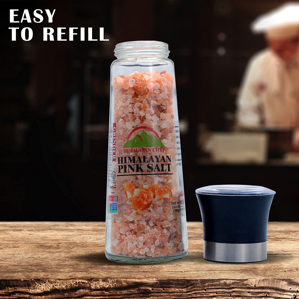 Salt Grinder, Refillable-13 Ounce