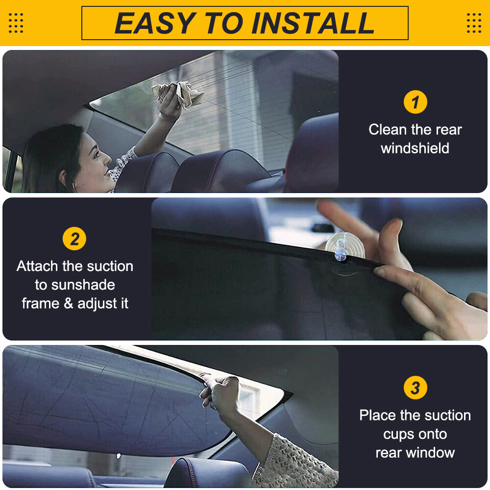 Foldable Car Rear Window Sun Shade Windshield Visor Mesh Cover UV Protection